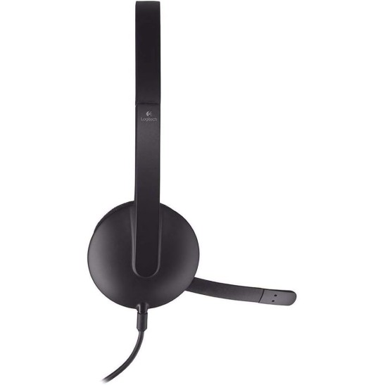 Logitech H340 Stereo Headset with Noise Cancelling Microphone And Wired USB Plug For Computer PC, Mac, Laptop - Black Logitech H340 Stereo Headset with Noise Cancelling Microphone And Wired USB Plug For Computer PC, Mac, Laptop - Black