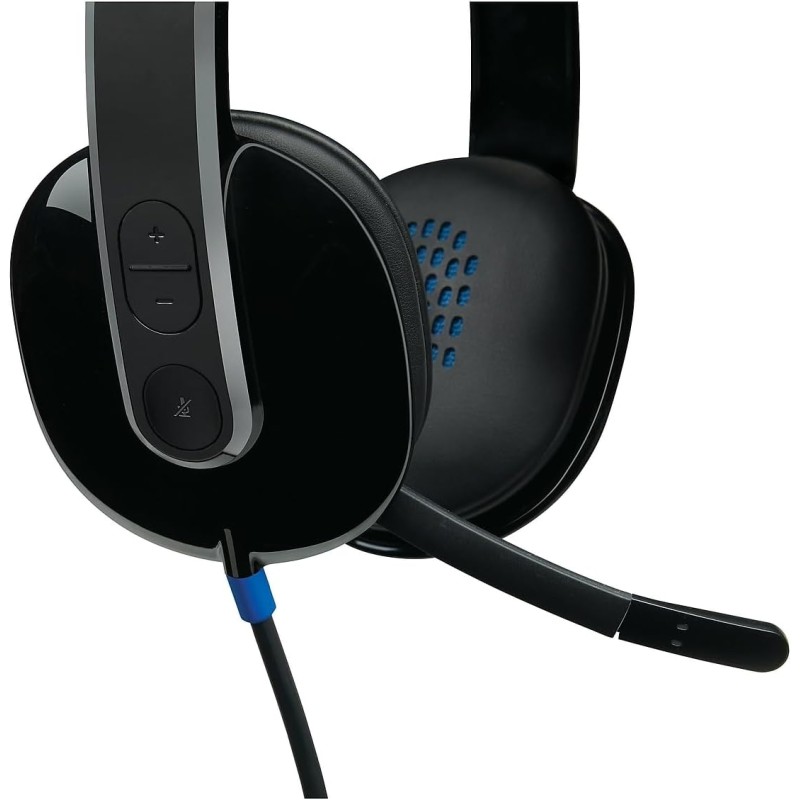 Logitech H540 USB Headset, Black [981-000480], Wired