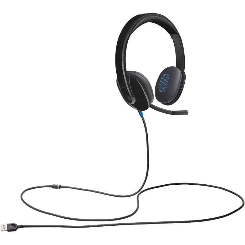Logitech H540 USB Headset, Black [981-000480], Wired