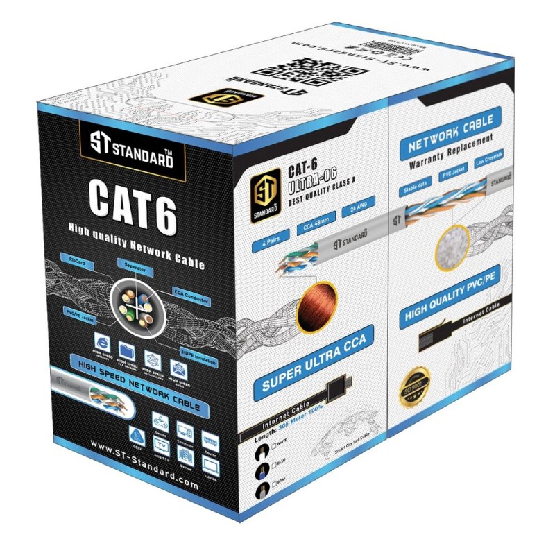 Standard Ultra06 Cable Gray Cat6 Network  305M
