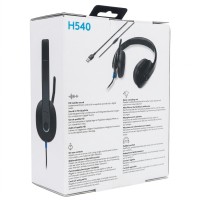 Logitech H540 USB Headset, Black [981-000480], Wired
