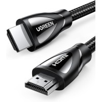 UGREEN  HD 140 (80403) HDMI 8K CABLE MALE TO MALE ALUMINUM ALLOY SHELL BRAIDED BLACK 2M