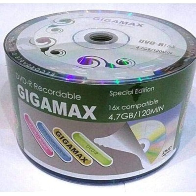 GIGAMAX DVD-R16X Recodable 52x compatible 4.7GB/120MIN 50x1