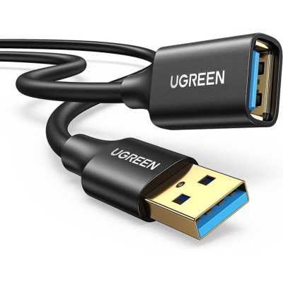Ugreen USB 3.0 Male To Female Gold Plated Extension Cable with 5Gbps Transfer Speed Compatible With PC, Game Consoles, Monitors (3M) 