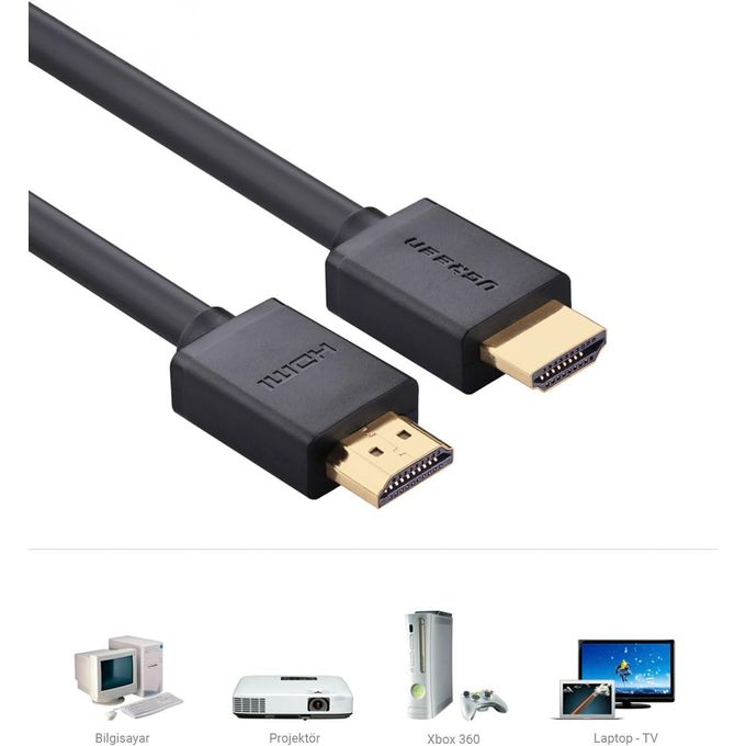 Ugreen UHD 4K High Speed Ethernet and HDMI Cable 20 Meters, Black