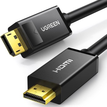 UGREEN 10202 4K (2M)DisplayPort to HDMI Cable, 4Kx2K @30Hz Resolution, 2.25Gbps Bandwidth