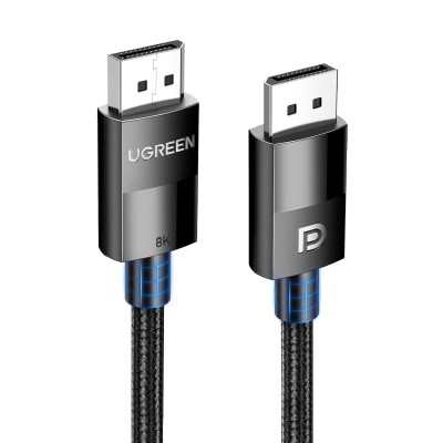 UGREEN DP114 (80393) DP 1.4 Male to Male Plastic Case Braided Cable 3M