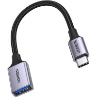 Ugreen USB C to USB Adaptor Aluminum OTG Adapter Cable Type C Male to USB 3.0 Female Supports 5Gbps Transfer, Compatible with MacBook 2022 iPad Air 5 Galaxy S22 Pixel 6 Nexus 6P 5X and more(Gray) 70889