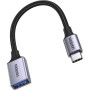 Ugreen USB C to USB Adaptor Aluminum OTG Adapter Cable Type C Male to USB 3.0 Female Supports 5Gbps Transfer, Compatible with MacBook 2022 iPad Air 5 Galaxy S22 Pixel 6 Nexus 6P 5X and more(Gray) 70889