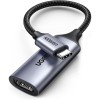 Ugreen USB Type-C Male To HDMI 2.0 Female, 4K 60Hz Adapter Cable Aluminum Alloy, Converter Compatible With Laptop, TV, Monitor, Tablet, Smartphone (10cm) - Space Grey