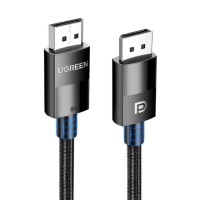 Ugreen 8K DisplayPort Cable 1.4, DP to DP 2M, 8K@60Hz/4K@165Hz/2K@240Hz/1080P@240Hz, for Gaming Monitor/Graphics Card/PC, Support 3D/HDCP/HDR/G-SYNC/Free-SYNC, Male to Male Nylon Braided Cable-2Meter