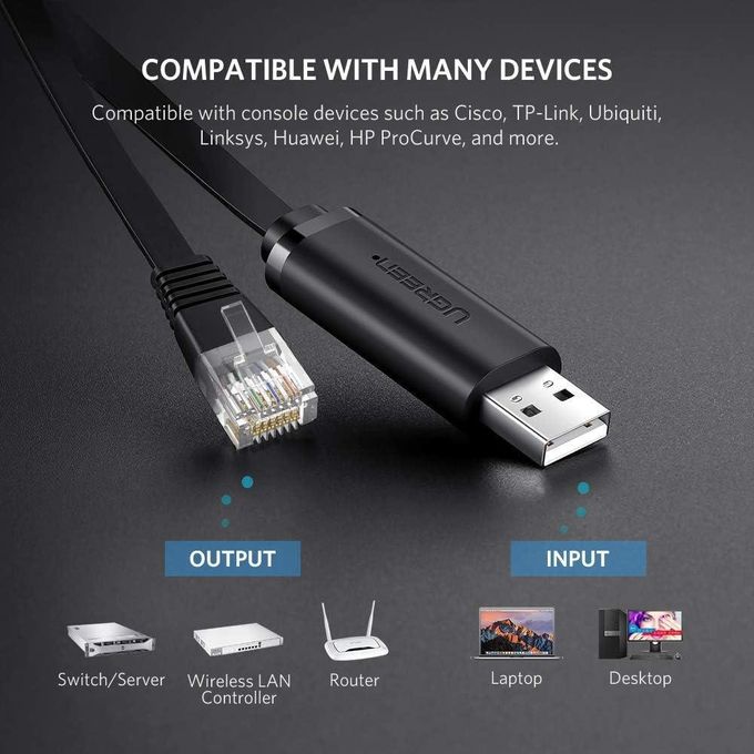 Ugreen USB-A to Ethernet (RJ45) Console Cable 1.5m CM204 
