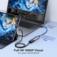 Ugreen Video Capture Card 4K HDMI to USB-A/USB-C HDMI Capture Card Full HD 1080P USB 2.0 Capture Video and Audio Recording for Gaming, Streaming, Teaching, Video Conference 