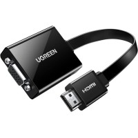 Ugreen Active HDMI to VGA Adapter Converter with 3.5mm Audio Jack up to 1080P Compatible With PC, Laptop, Ultrabook, Raspberry Pi, Chromebook - Black Ugreen Active HDMI to VGA Adapter Converter with 3.5mm Audio Jack up to 1080P Compatible With PC, Laptop, Ultrabook, Raspberry Pi, Chromebook - Black