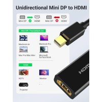 Ugreen Mini DisplayPort To HDMI Adapter (Thunderbolt 2.0), 4K Mini DP To HDMI Adapter Cable, Compatible With MacBook Pro MacBook Air, iMac, Surface Book Pro 4/5, Thinkpad, Google Pixel Chromebook 