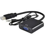 IROOK  HDMI Male to VGA Female Video Converter Adapter Cable WITH AUDIO For PC DVD HDTV