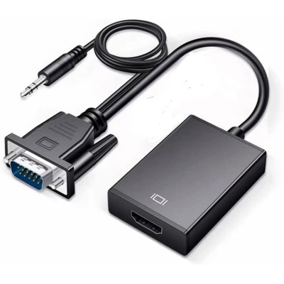 VGA to HDMI Adapter with 3.5MM Audio Jack