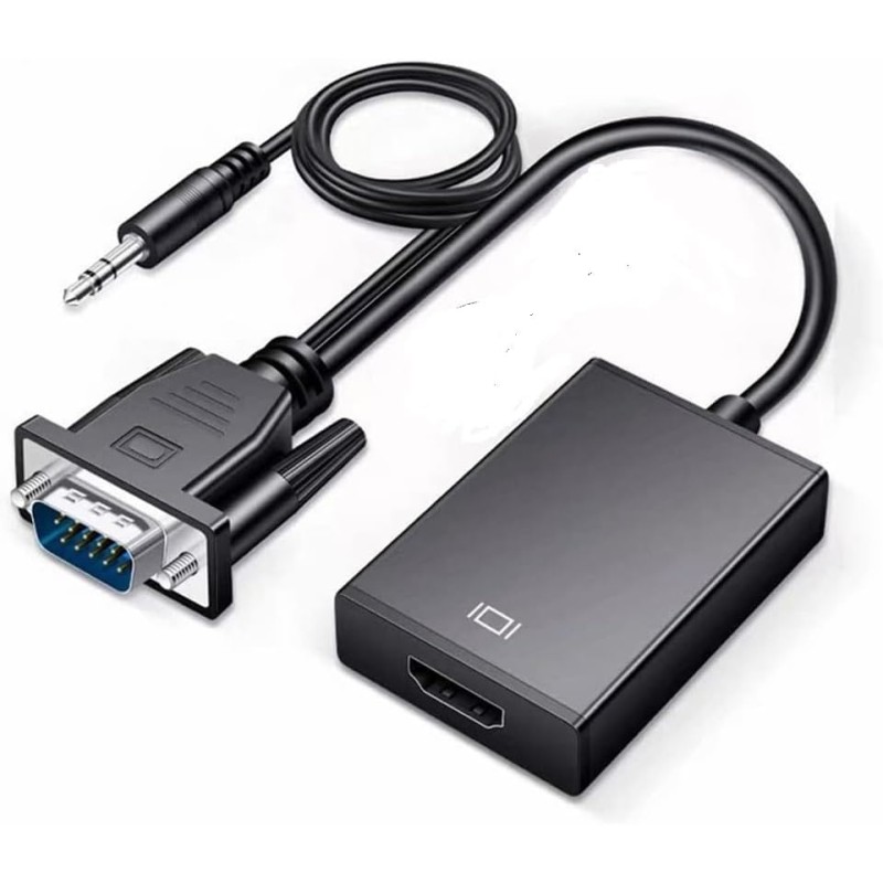 VGA to HDMI Adapter with 3.5MM Audio Jack
