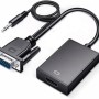 VGA to HDMI Adapter with 3.5MM Audio Jack