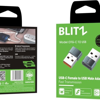 BLITZ USB-C Female to USB Male (otg-c to usb)