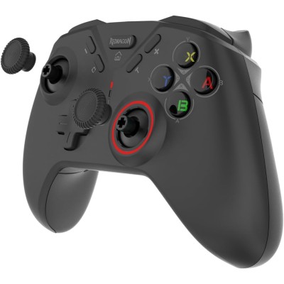 Redragon Forge G711 Wireless Gaming Controller, Multi-Platform, RGB, 4 Programmable Buttons, USB 2.4GHz, Bluetooth, USB Type-C, Six-Axis Gyroscope, Black