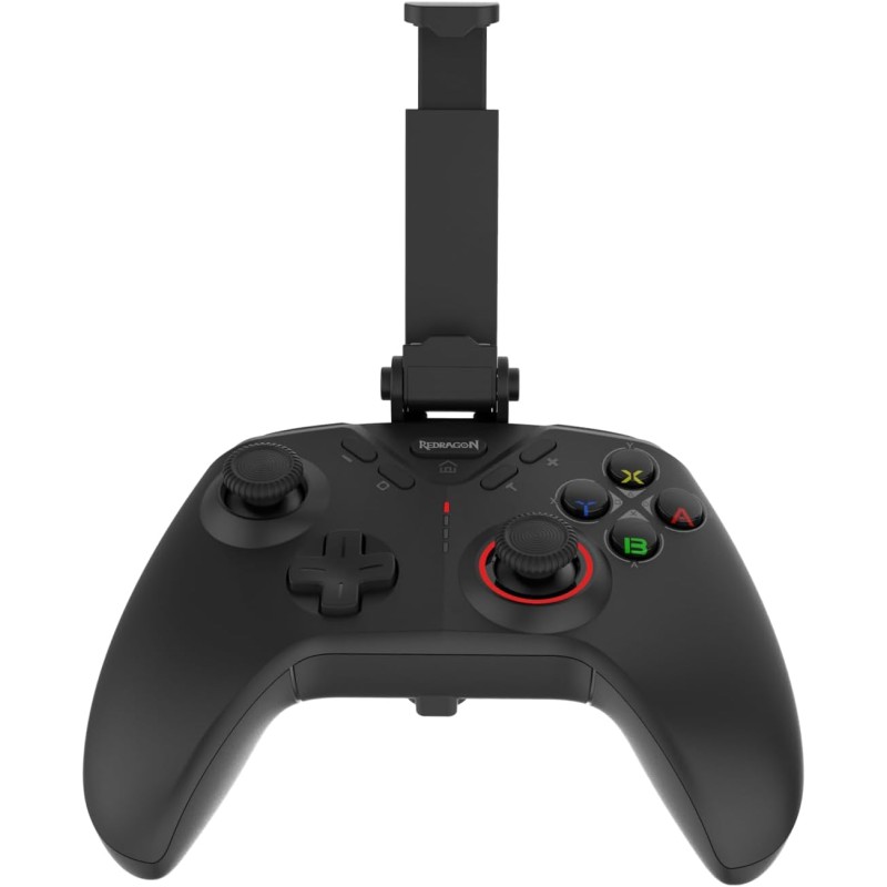 Redragon Forge G711 Wireless Gaming Controller, Multi-Platform, RGB, 4 Programmable Buttons, USB 2.4GHz, Bluetooth, USB Type-C, Six-Axis Gyroscope, Black