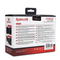 Redragon Forge G711 Wireless Gaming Controller, Multi-Platform, RGB, 4 Programmable Buttons, USB 2.4GHz, Bluetooth, USB Type-C, Six-Axis Gyroscope, Black