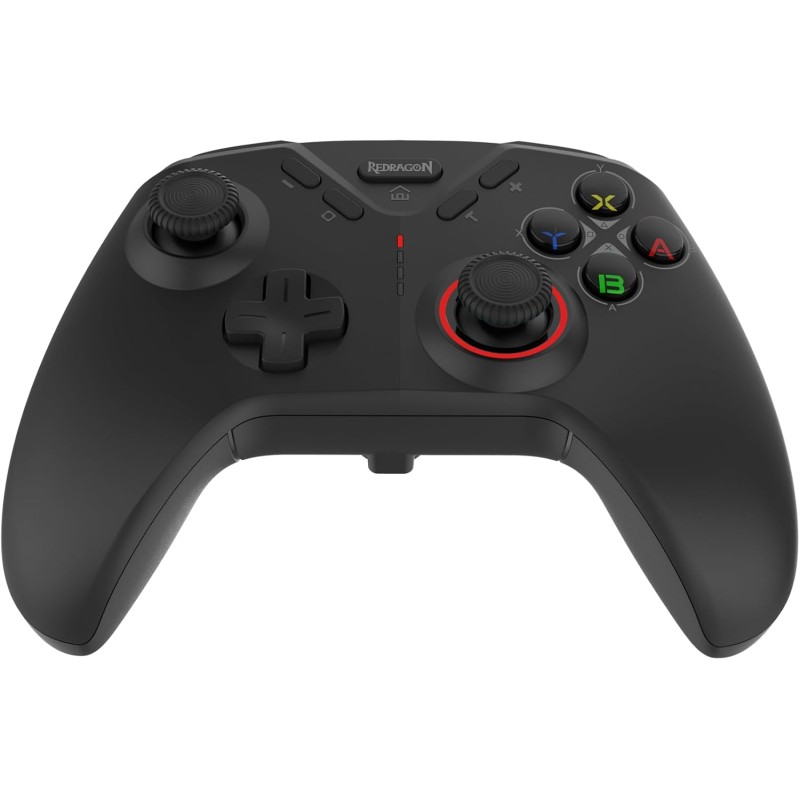 Redragon Forge G711 Wireless Gaming Controller, Multi-Platform, RGB, 4 Programmable Buttons, USB 2.4GHz, Bluetooth, USB Type-C, Six-Axis Gyroscope, Black
