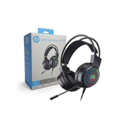 HP H100 Gaming Headset with Microphone, Volume Control, 50mm Stereo Sound Drivers