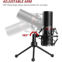 Redragon GM300 USB Gaming Microphone, Computer PC Laptop Condenser Mic with Tripod Stand Redragon GM300 USB Gaming Microphone, Computer PC Laptop Condenser Mic with Tripod Stand
