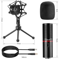 Redragon GM300 USB Gaming Microphone, Computer PC Laptop Condenser Mic with Tripod Stand Redragon GM300 USB Gaming Microphone, Computer PC Laptop Condenser Mic with Tripod Stand