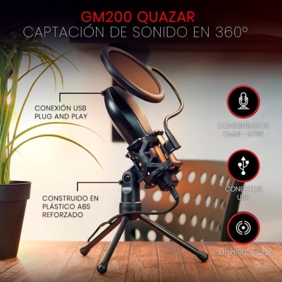 Redragon GM200 Quasar Gaming Stream Microphone