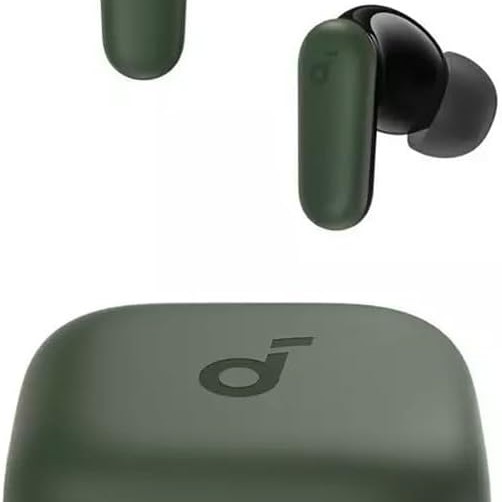 Anker Soundcore R50i NC True Wireless Earbuds 10mm Drivers with Big Bass, Bluetooth 5.3, 45H Playtime, IP54-Sweatguard M waterproof, AI Clear Calls with 4 Mics, 22 Preset EQs via App-green