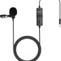 Boya by-m1 lavalier microphone with windshield for smartphones and cameras - black