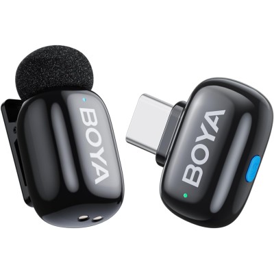 Boya mini Wireless Lavalier Microphone for USB-C Devices | Ultra Mini Mic . Lapel Microphone for Recording AND LiveMIC
