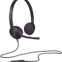 Logitech H340 Stereo Headset with Noise Cancelling Microphone And Wired USB Plug For Computer PC, Mac, Laptop - Black