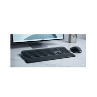 Logitech MX Keys Combo for Business | Gen 2, Full Size Wireless Keyboard and Wireless Mouse, with Keyboard Palm Rest, Bluetooth, Logi Bolt, Quiet Clicks, Windows/Mac/Chrome/Linux - Graphite