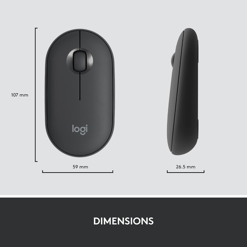 Logitech MK470 Slim Wireless Keyboard and Mouse Combo - Modern Compact Layout, Ultra Quiet, 2.4 GHz U