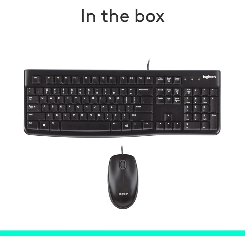LOGITECH MK120 Corded Keyboard and Mouse Combo LOGITECH MK120 Corded Keyboard and Mouse Combo