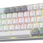 Redragon K617 FIZZ 60 Wired RGB Gaming Keyboard 61 Keys Compact Mechanical Keyboard w Grey White