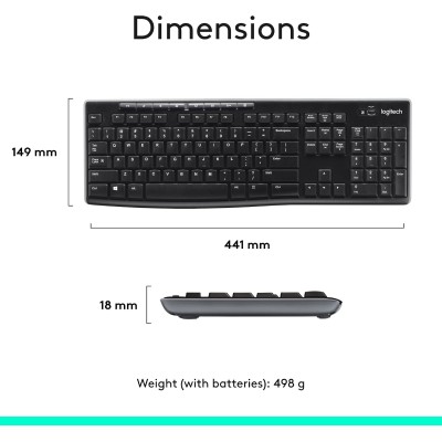 MK270 Wireless Keyboard and Mouse Combo - Logitech