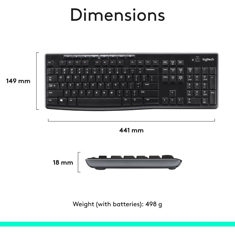 MK270 Wireless Keyboard and Mouse Combo - Logitech MK270 Wireless Keyboard and Mouse Combo - Logitech
