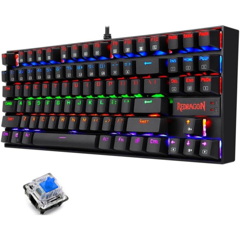 Redragon Wired Rainbow Gaming Keyboard K552 elite edition 60%, Swappable Compact Mechanical Keyboard Dedicated Arrow Keys, Redragon Wired Rainbow Gaming Keyboard K552 elite edition 60%, Swappable Compact Mechanical Keyboard Dedicated Arrow Keys,