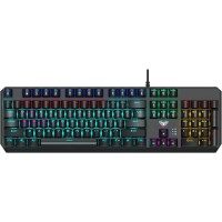 Aula - F2066-II Wind Mechanical Gaming Keyboard - Blue Switches - Arabic & English Keys,Black