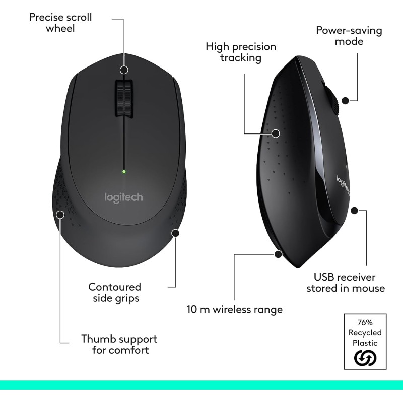Logitech Wireless Combo MK345 COMFORT with Full-Size Keyboard and Right-Handed Mouse Logitech Wireless Combo MK345 COMFORT with Full-Size Keyboard and Right-Handed Mouse