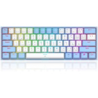 REDRAGON K617 FIZZ RED Switch RGB - WHITE/BLUE (60% KB) - ARABIC