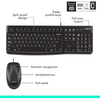 LOGITECH MK120 Corded Keyboard and Mouse Combo LOGITECH MK120 Corded Keyboard and Mouse Combo