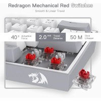 Redragon K617 FIZZ 60 Wired RGB Gaming Keyboard 61 Keys Compact Mechanical Keyboard w Grey White Redragon K617 FIZZ 60 Wired RGB Gaming Keyboard 61 Keys Compact Mechanical Keyboard w Grey White