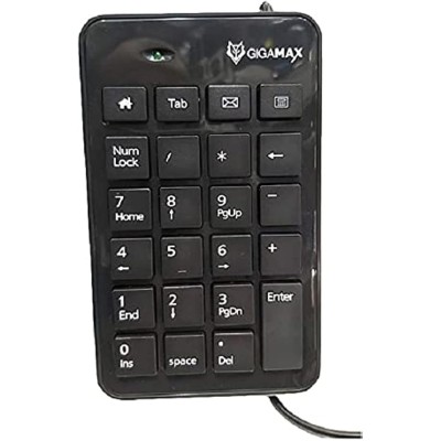 Gigamax Wired Usb Number Pad Numerical Keyboard (23 Keys, Black)