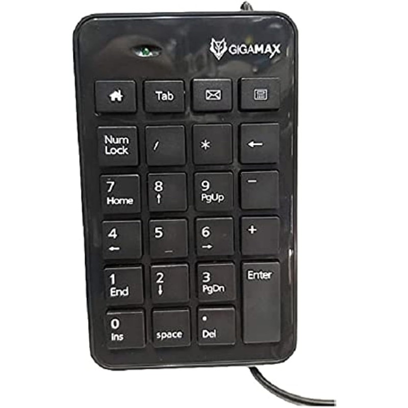 Gigamax Wired Usb Number Pad Numerical Keyboard (23 Keys, Black)